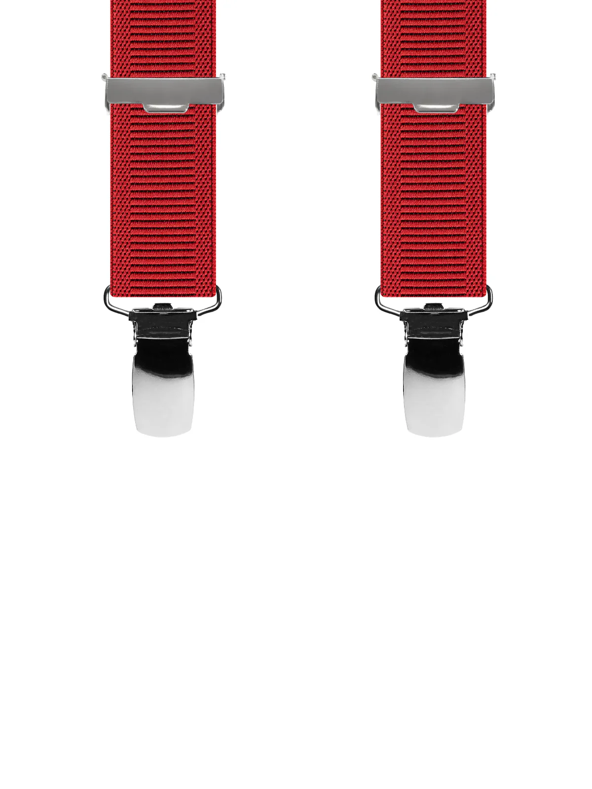Vue avant - Bretelles femme biclip Uni échelle Rouge Vermillon 100 cm