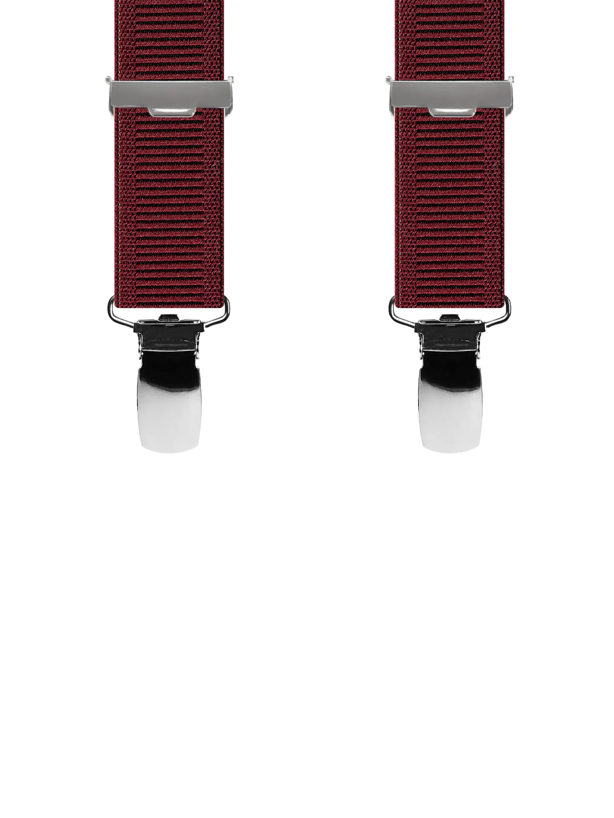 Vue avant - Bretelles femme biclip Uni échelle Rouge Bordeaux 100 cm