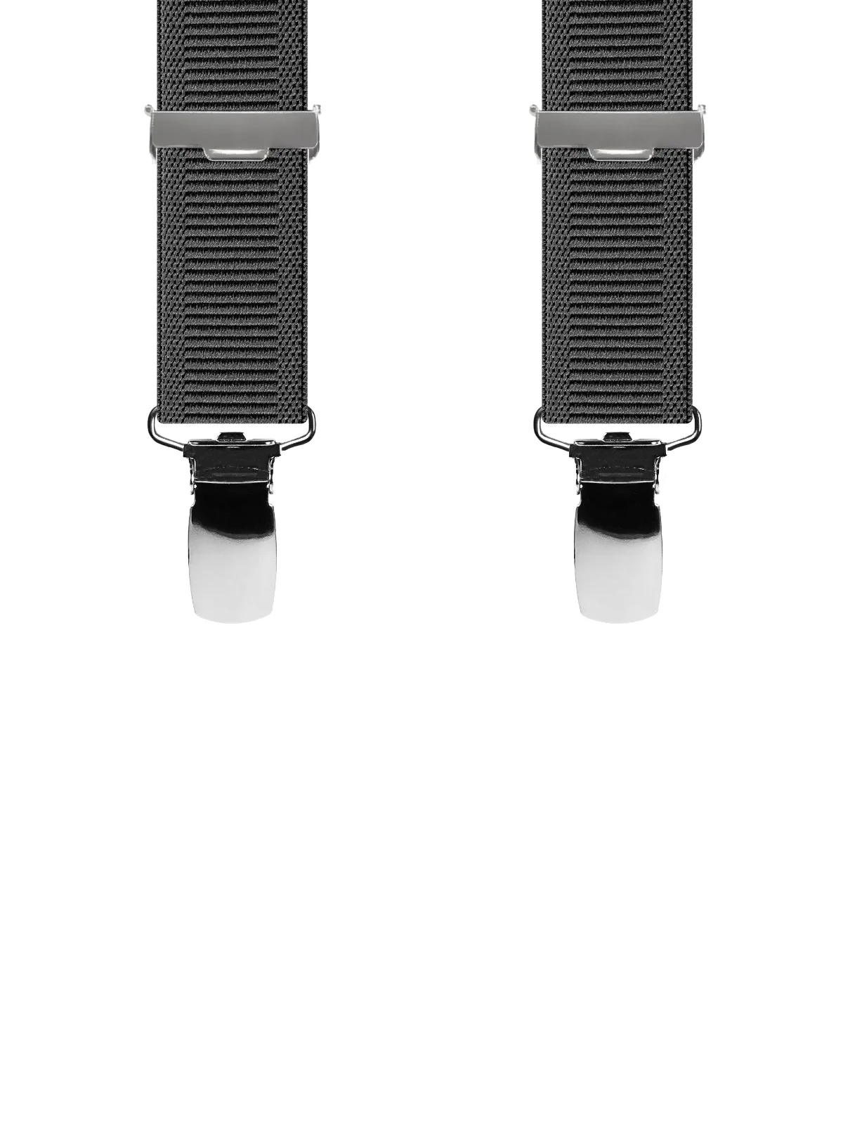 Vue avant - Bretelles femme biclip Uni échelle Gris Foncé 100 cm