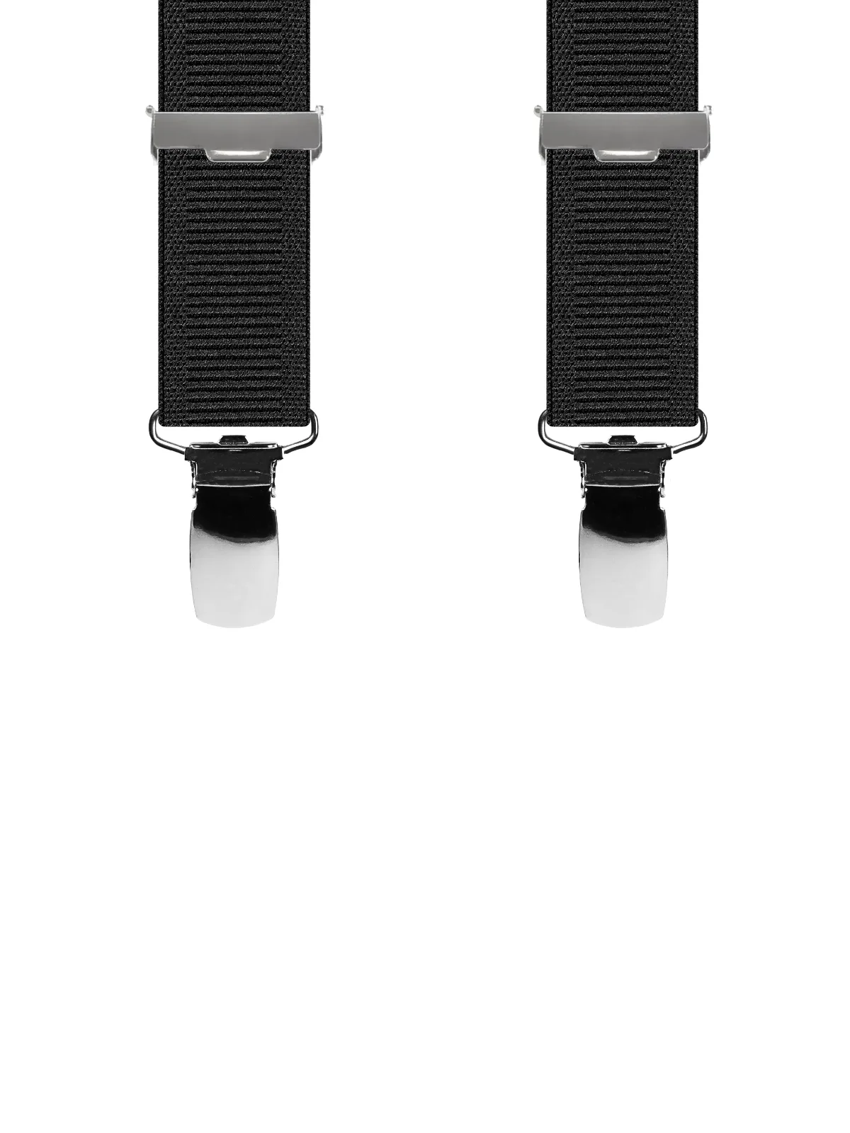 Vue avant - Bretelles femme biclip Uni échelle Noir 100 cm